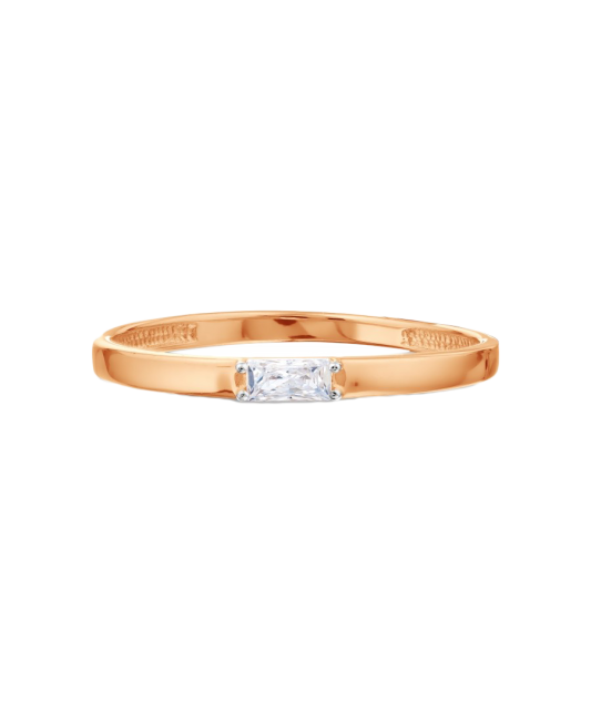 Zelta gredzens ar kristālu - Goldinga