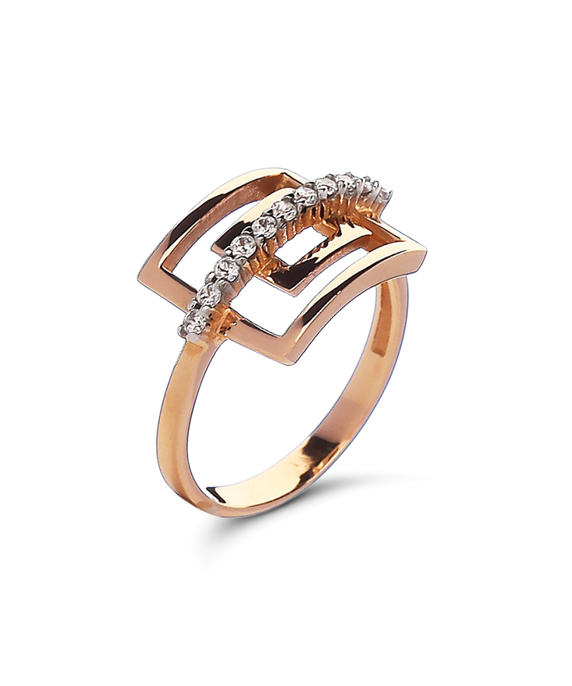 Золотое кольцо с цирконами