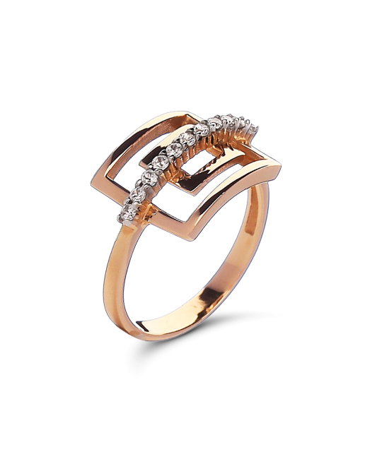 Zelta gredzens ar cirkonijiem - Goldinga