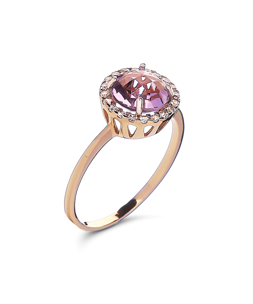 Золотое кольцо с цирконами