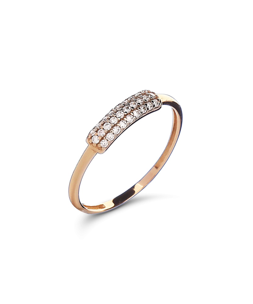 Золотое кольцо с цирконами