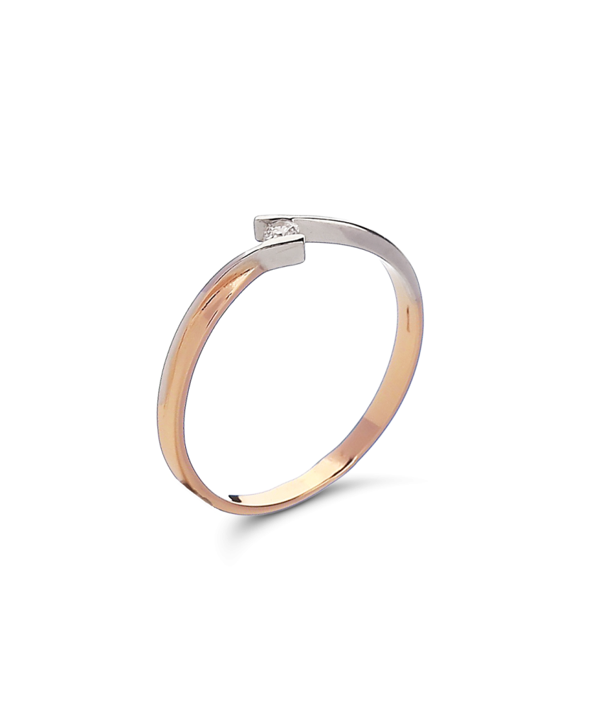 Золотое кольцо с цирконами