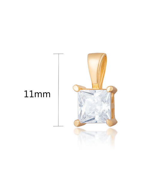 Золотой подвеска с цирконом