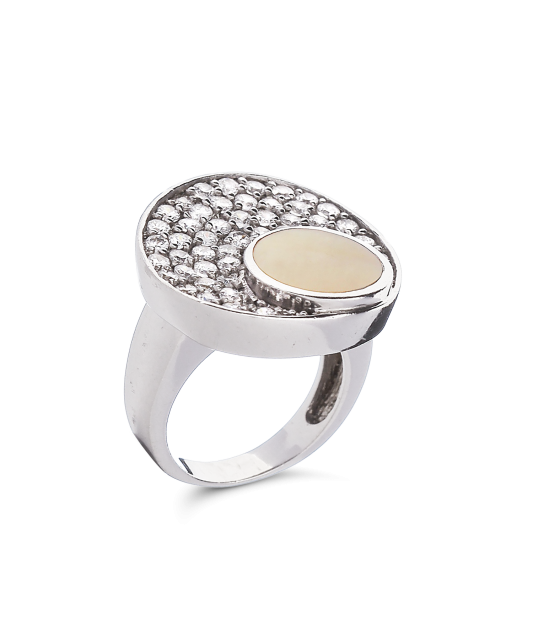 Sudraba gredzens ar cirkonijiem un emalju - Goldinga