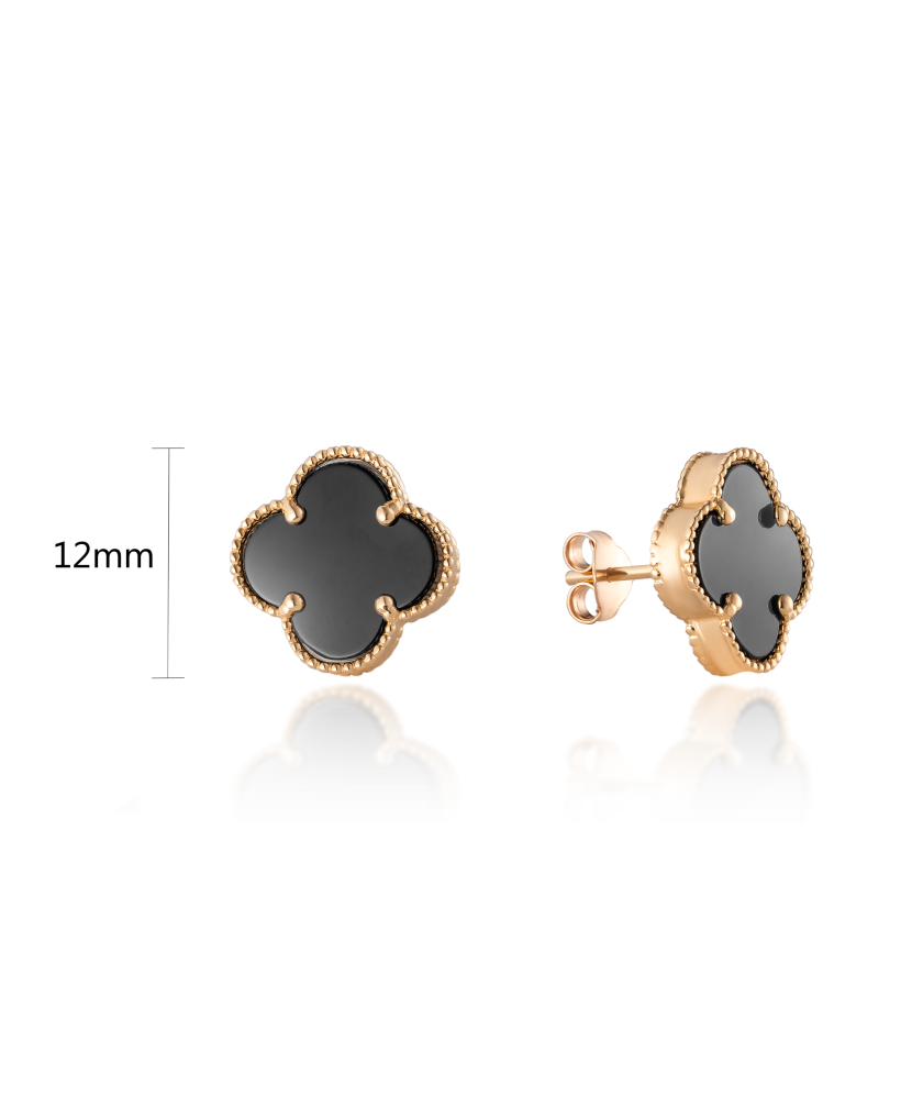 Zelta auskari ar emalju 12mm - Goldinga