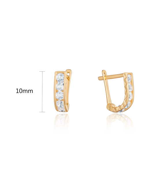 Zelta auskari ar cirkonijiem - Goldinga