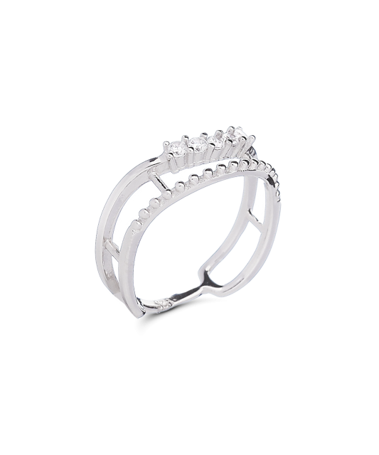 Sudraba gredzens ar cirkonijiem - Goldinga