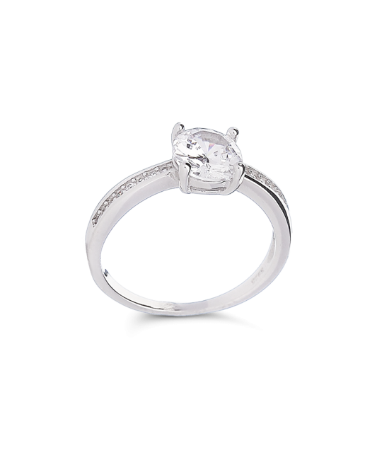 Серебряное кольцо с цирконами