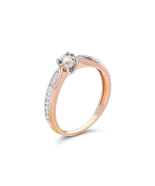 Золотое кольцо с бриллиантом