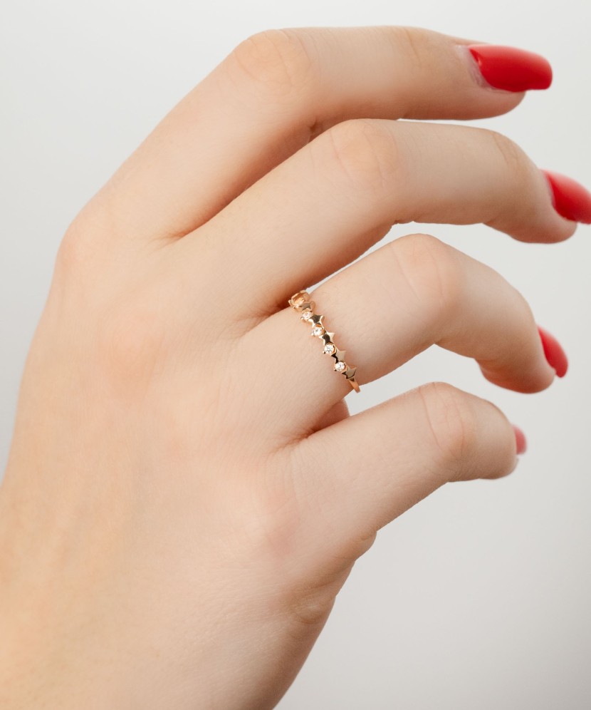 Zelta gredzens ar cirkoniju - Goldinga