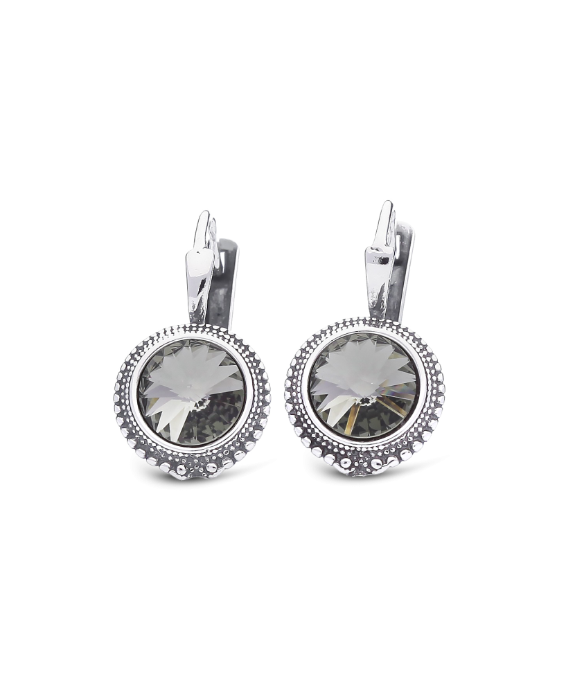 Серьги из серебра с кристаллом