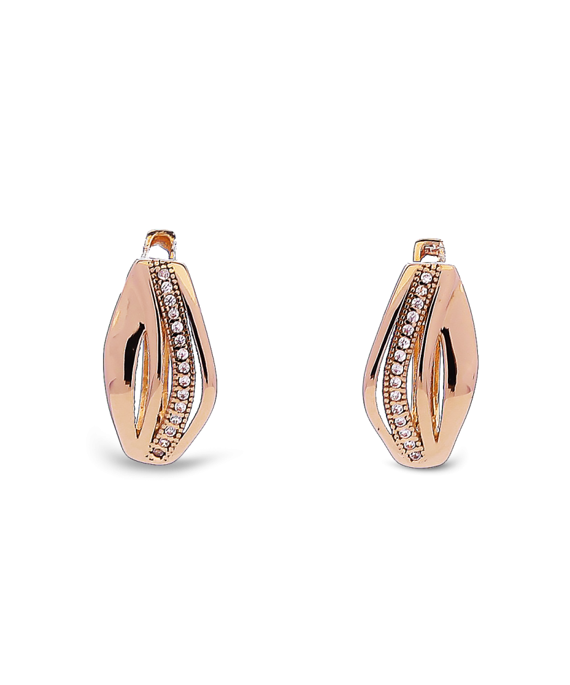 Zelta auskari ar cirkonijiem - Goldinga