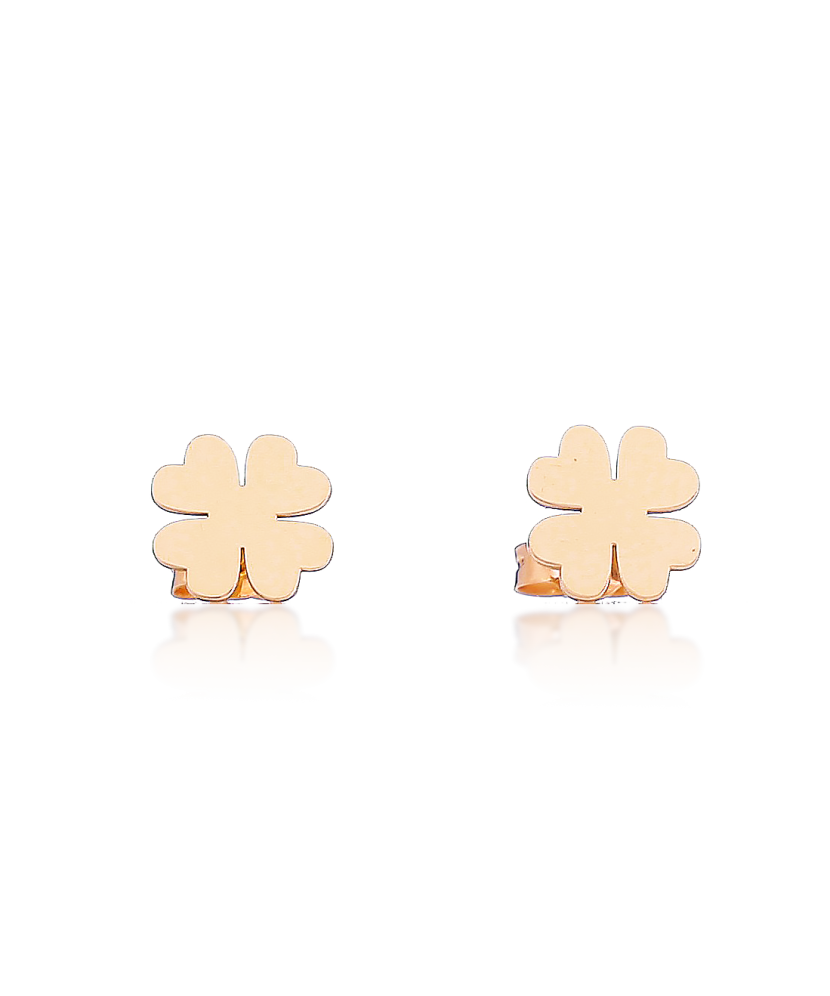 Золотые серьги "клевер"