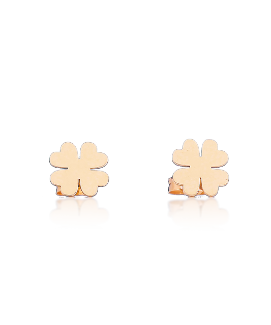 Золотые серьги "клевер"