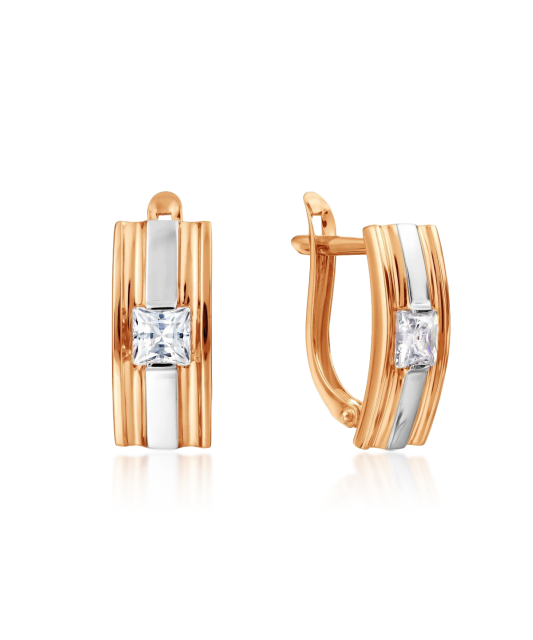 Zelta auskari ar cirkoniju - Goldinga