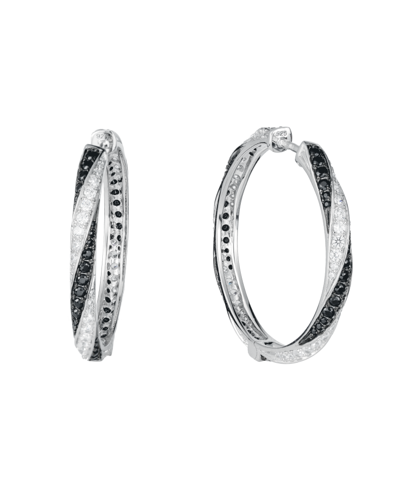 Sudraba auskari ar spineļiem un cirkoniem - Goldinga