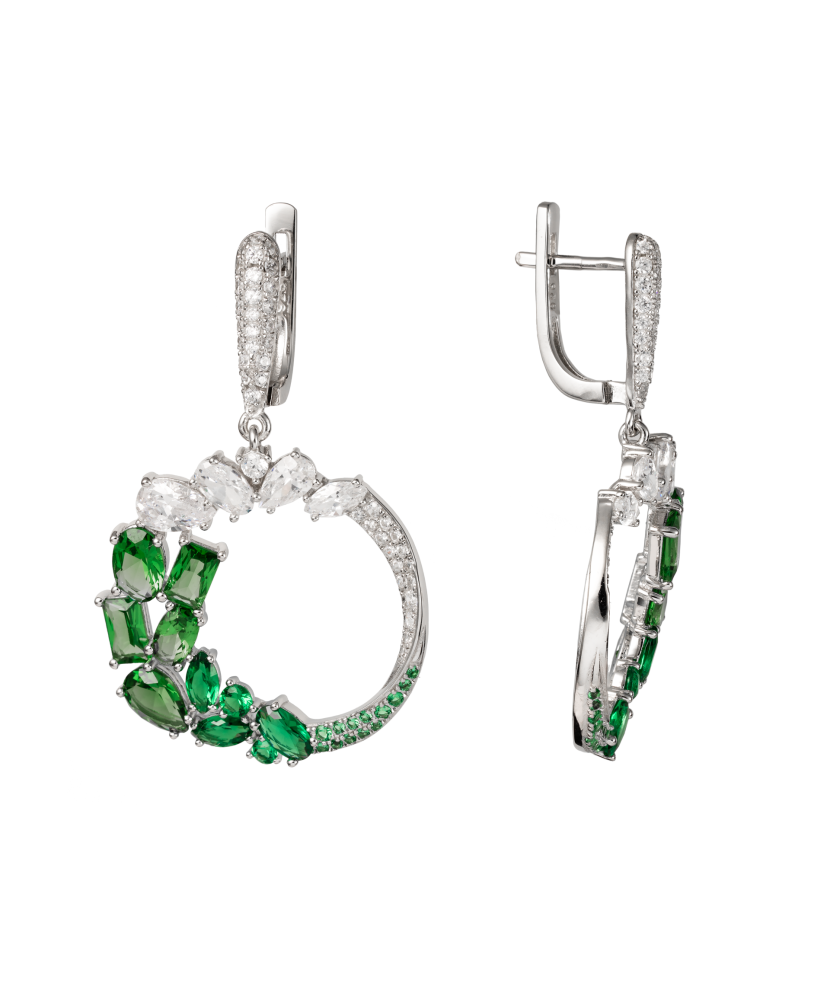 Sudraba auskari ar cirkonijiem - Goldinga