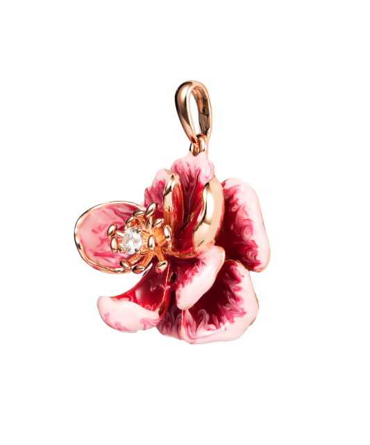 Sudraba zeltīts kulons ar emalju un cirkoniem - Goldinga