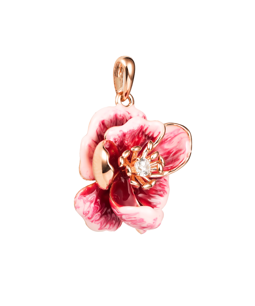 Sudraba zeltīts kulons ar emalju un cirkoniem - Goldinga