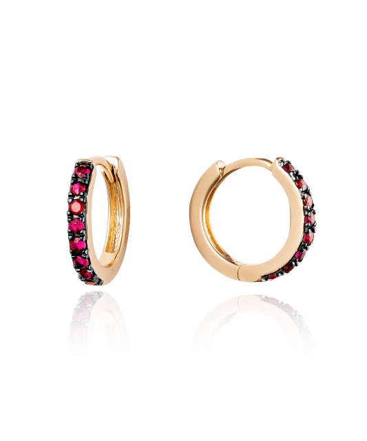 Zelta auskari ar rubīniem - Goldinga