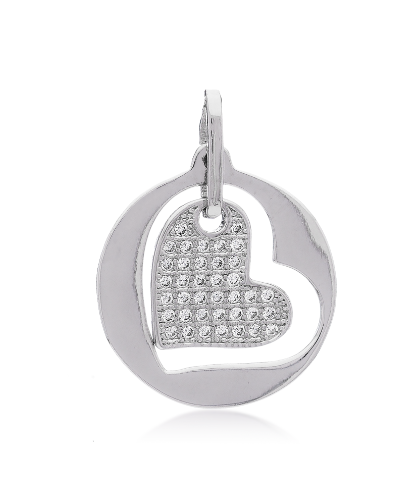 Sudraba piekariņš ar cirkonijiem "Sirsniņa" - Goldinga