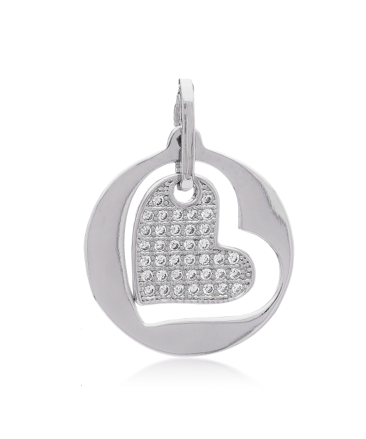 Sudraba piekariņš ar cirkonijiem "Sirsniņa" - Goldinga