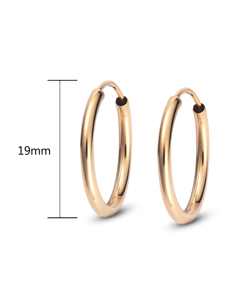 Zelta auskari 19mm - Goldinga