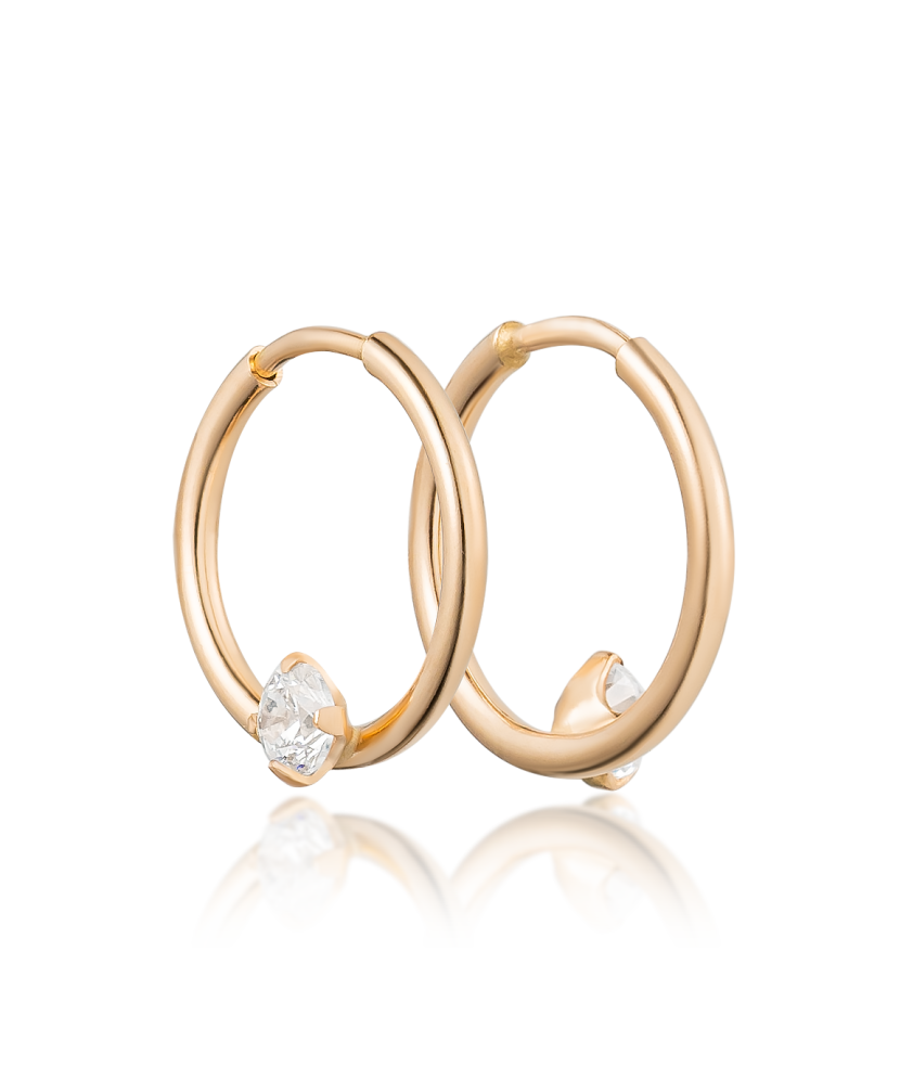 Zelta auskaru komplekti 12mm - Goldinga