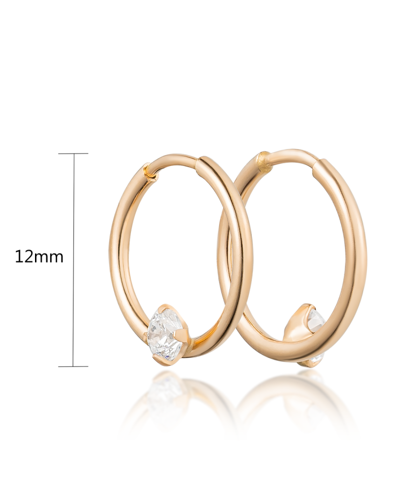 Золотые серьги конго (кольца) 12мм