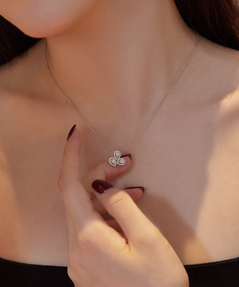 Sudraba ķēdīte ar cirkonija piekariņu - Goldinga