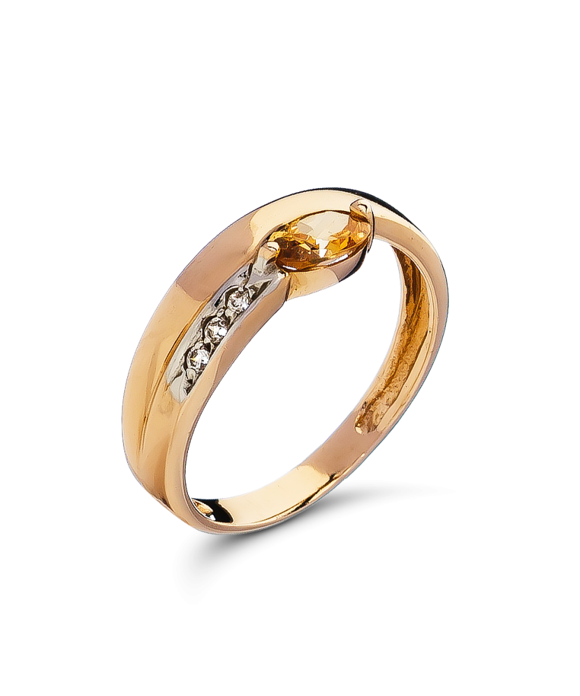 Золотое кольцо с цирконами