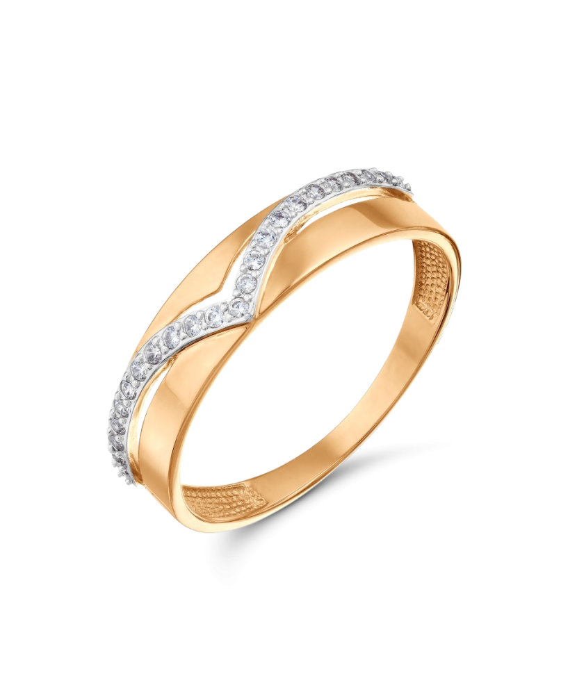 Zelta gredzens ar cirkonijiem - Goldinga