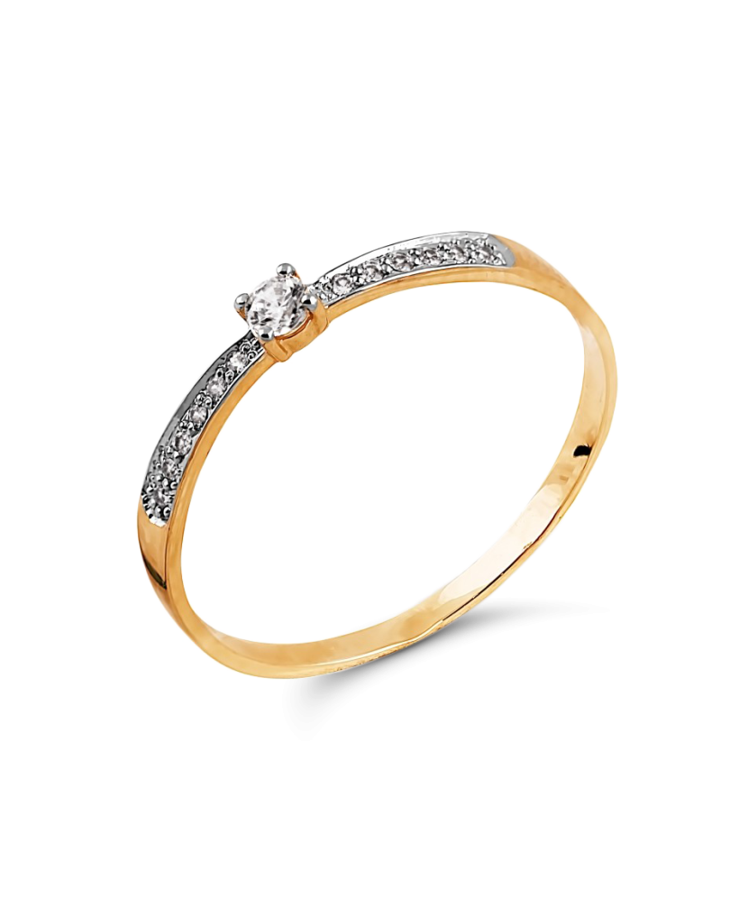 Zelta gredzens ar cirkonijiem - Goldinga