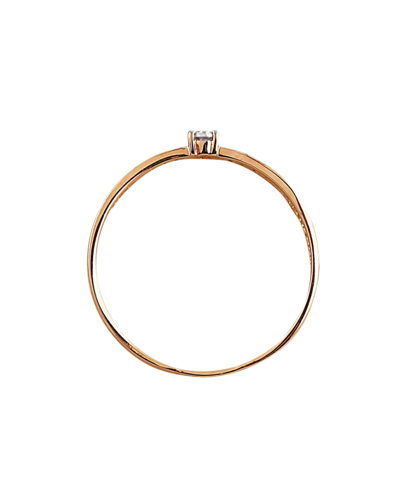 Zelta gredzens ar cirkonijiem - Goldinga