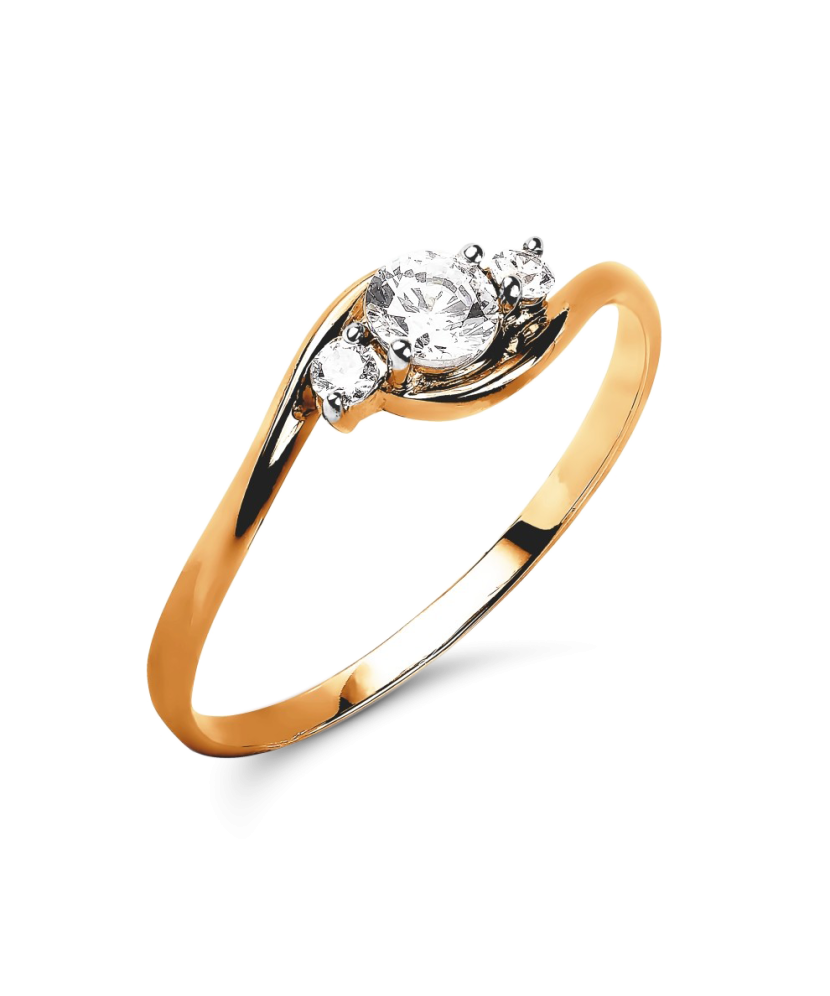 Золотое кольцо с цирконами