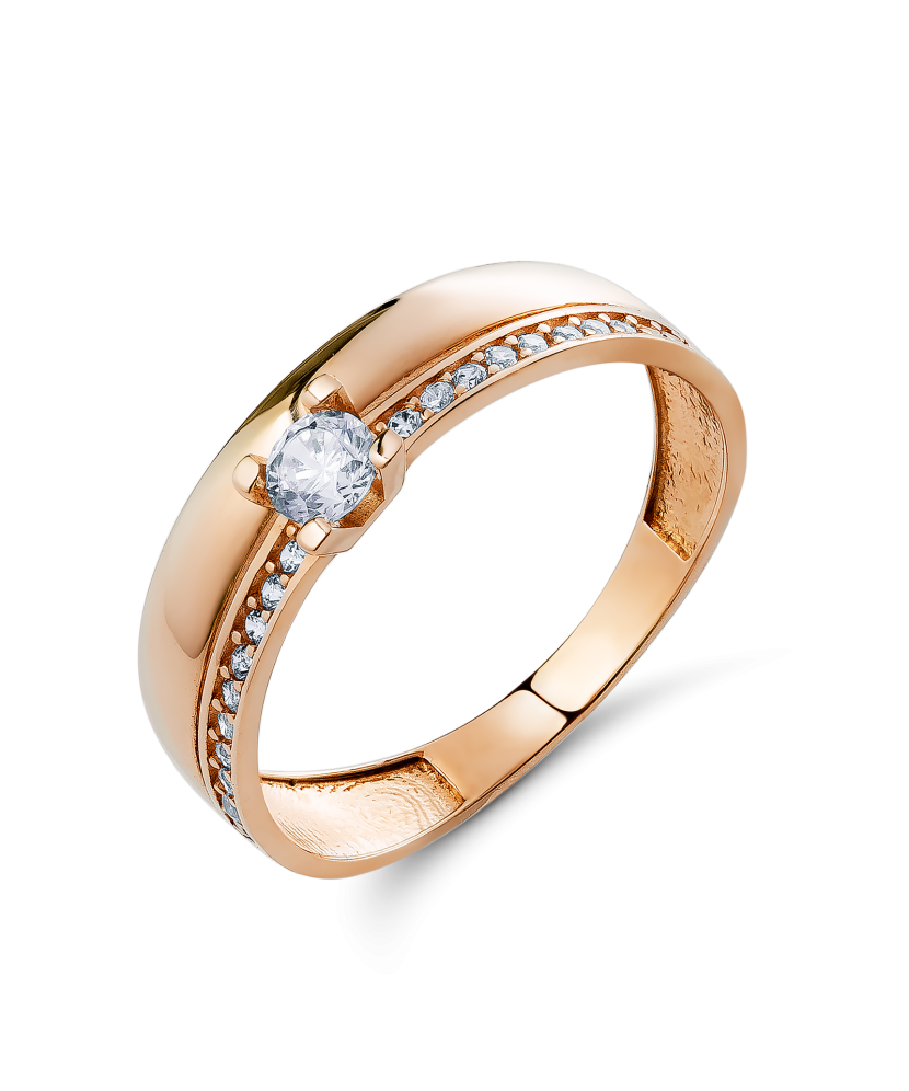 Zelta gredzens ar cirkonijiem - Goldinga