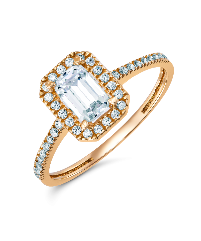 Zelta gredzens ar cirkonijiem - Goldinga