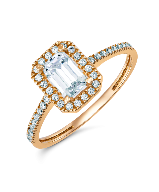 Zelta gredzens ar cirkonijiem - Goldinga