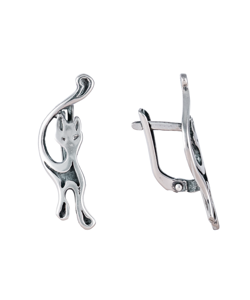 Sudraba Auskari "Kaķis"