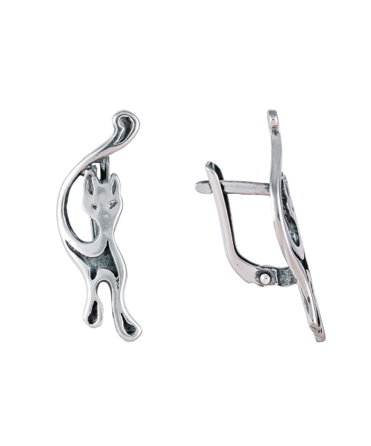 Sudraba Auskari "Kaķis"