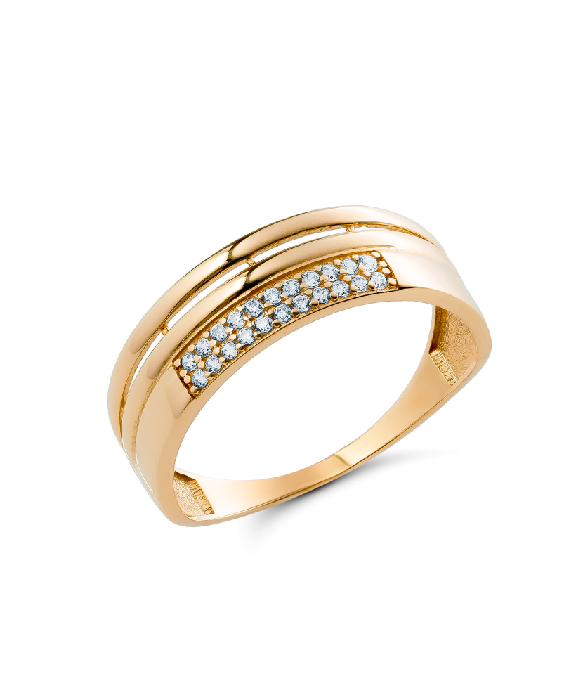 Zelta Gredzens Ar Cirkonijiem - Goldinga