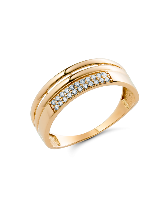 Zelta Gredzens Ar Cirkonijiem - Goldinga