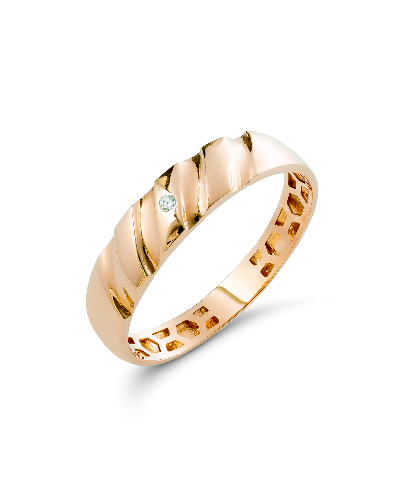 Zelta Gredzens Ar Cirkoniju - Goldinga