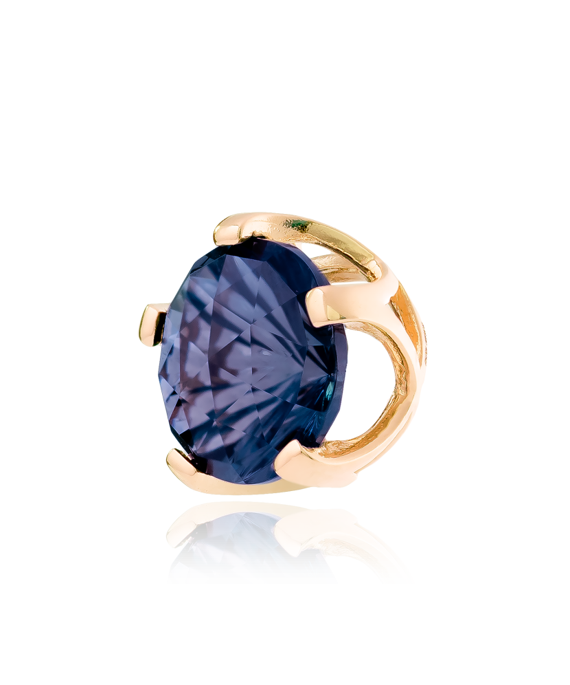 Золотой кулон/подвеска с лондонским топазом