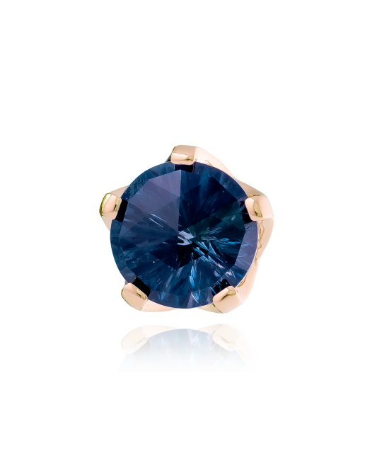 Золотой кулон/подвеска с лондонским топазом