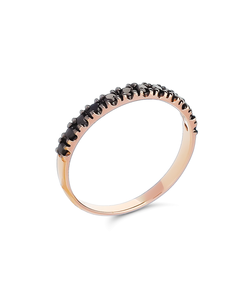 Zelta gredzens ar melnajiem dimantiem - Goldinga