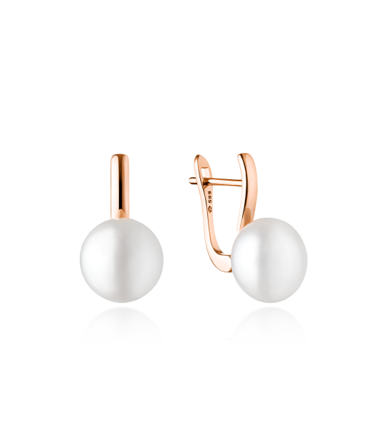 Zelta auskari ar pērlēm - Goldinga