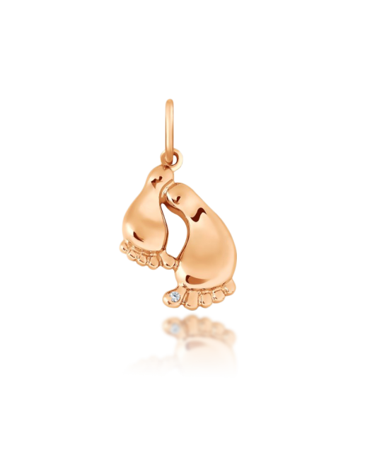 Золотой подвеска с цирконом