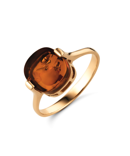Zelta gredzens ar dzintaru - Goldinga
