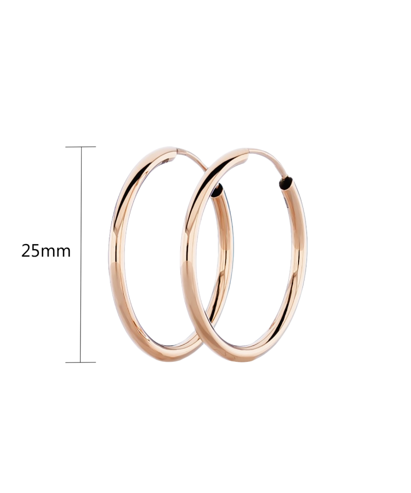 Zelta auskari 25mm - Goldinga